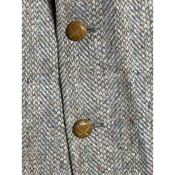 Levis Brown Tweed Sport Coat Blazer Wool Vintage Jacket Mens M-L - Picture 2 of 7